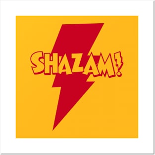 SHAZAM - 1 color red Posters and Art